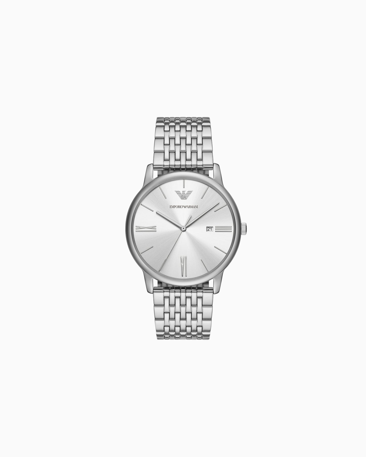Three-Hand Date Stainless Steel Watch (AR11599)