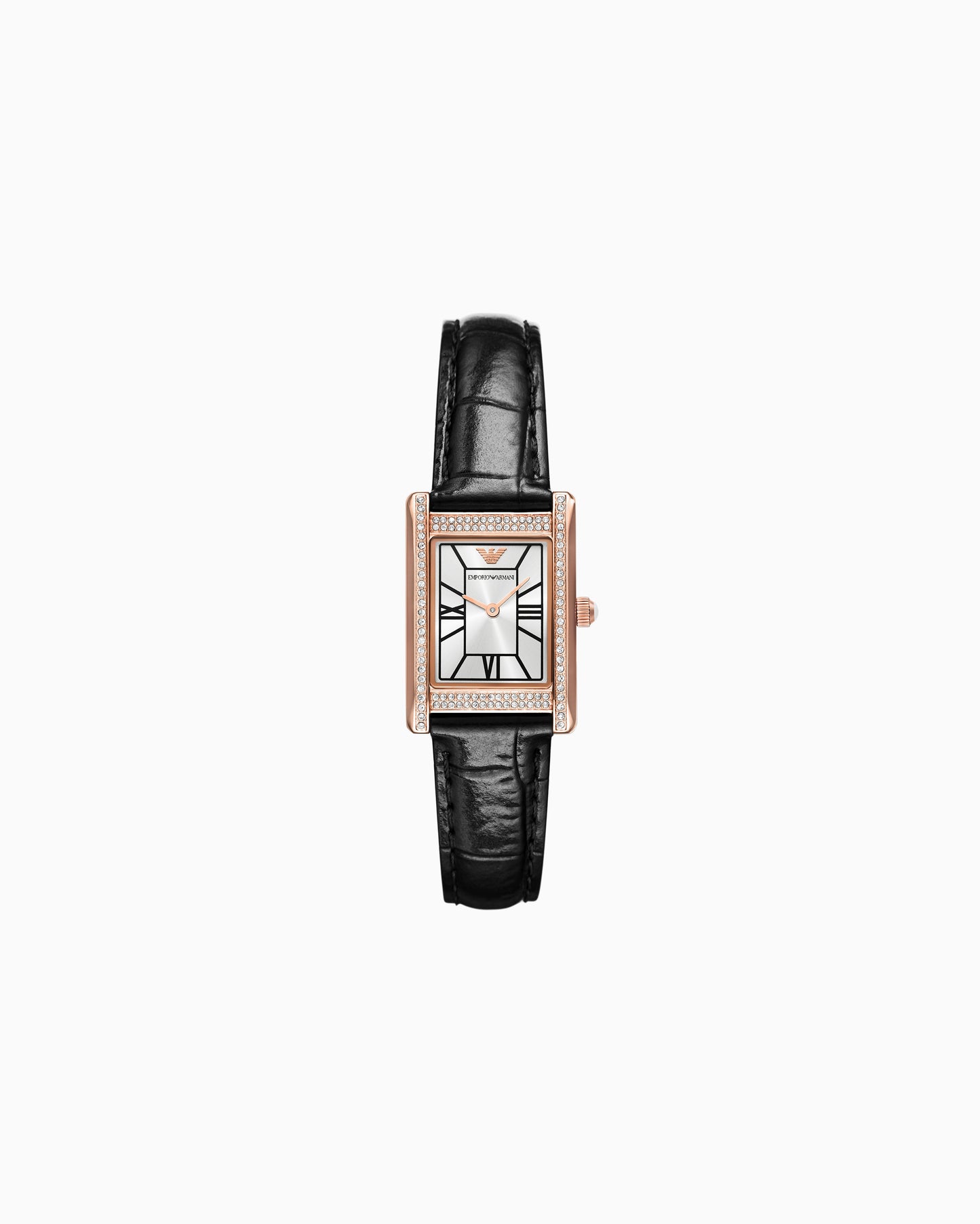 Two-Hand Black Leather Watch (AR11624)