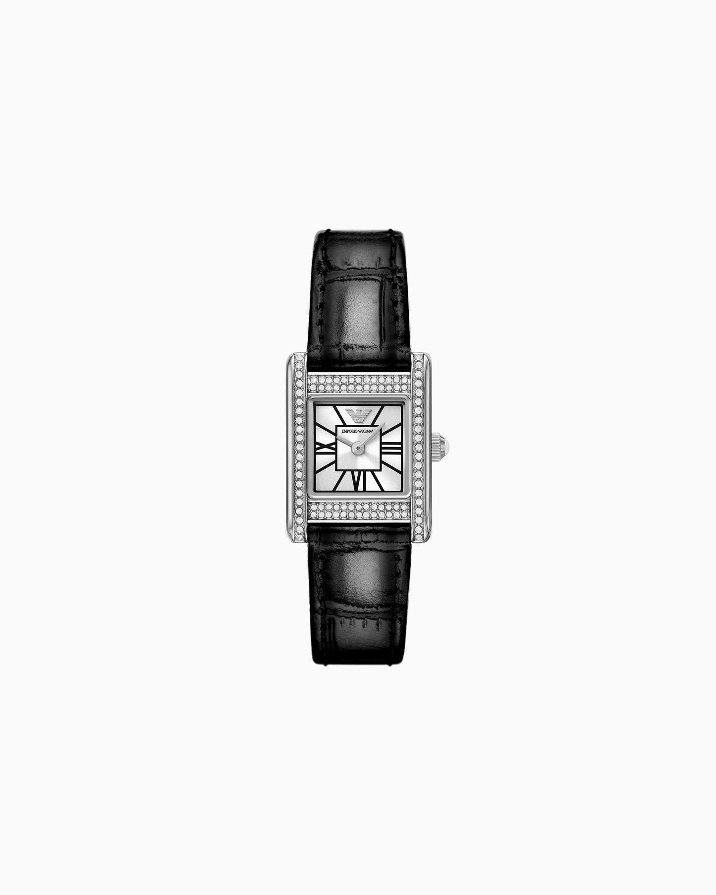 Two-Hand Black Leather Watch (AR11660)