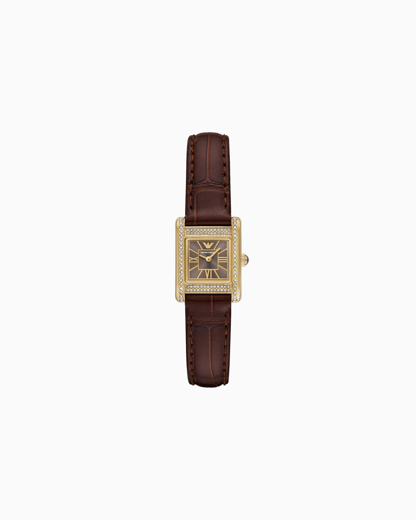 Two-Hand Brown Leather Watch (AR11705)