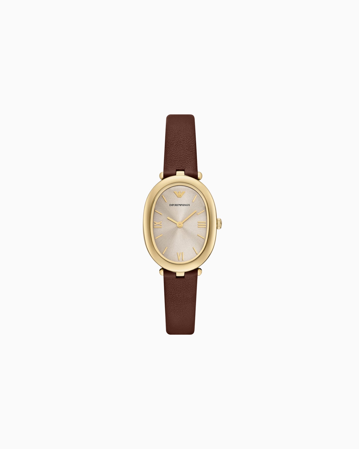 Two-Hand Brown Leather Watch (AR11708)