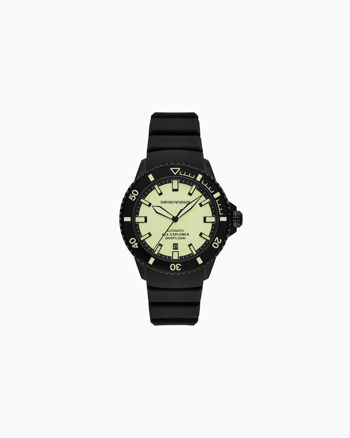 Sea Explorer Automatic Black Silicone Watch (AR60085)