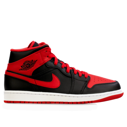 Air Jordan 1 Mid Alternate Bred Black/Fire Red