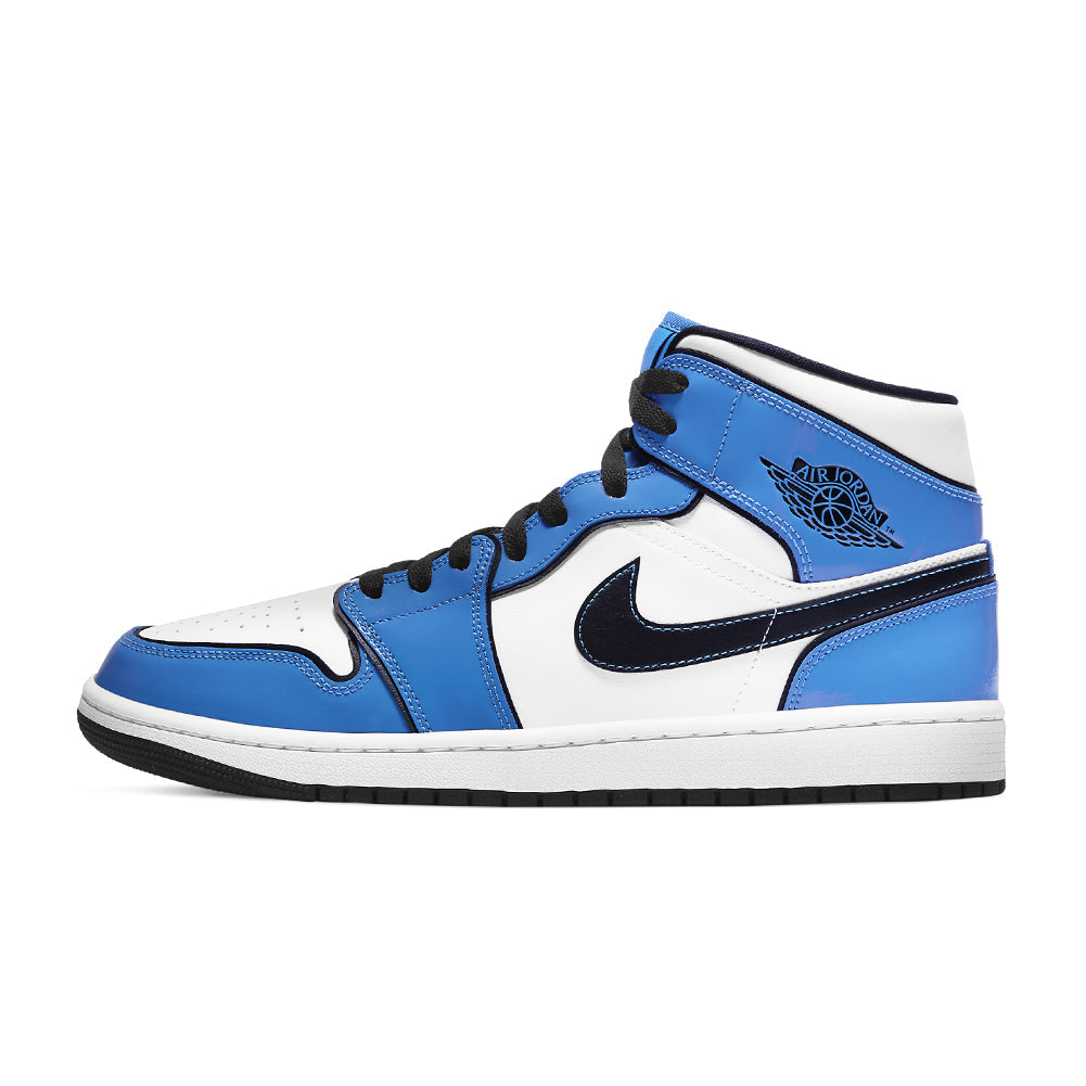 Jordan 1 Mid Signal Blue (GS) by Nike Air Jordan
