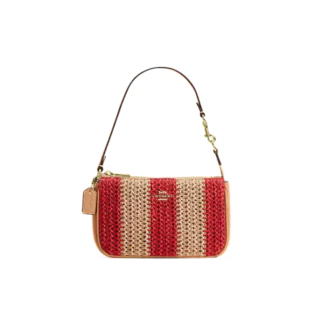 Coach Nolita 19 straw Gold Red Tan by COACH