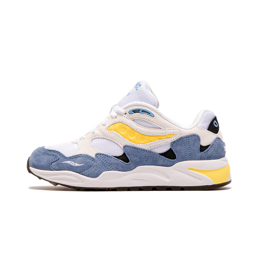 Saucony Grid Shadow 2 White Yellow Light Blue by Saucony