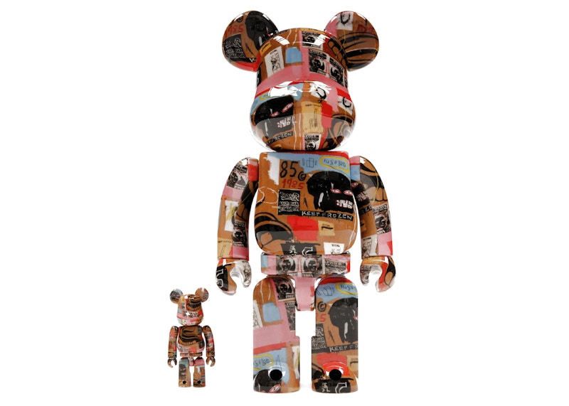 Bearbrick Andy Warhol x JEAN-MICHEL BASQUIAT #2 100% & 400% Set by BEARBRICK