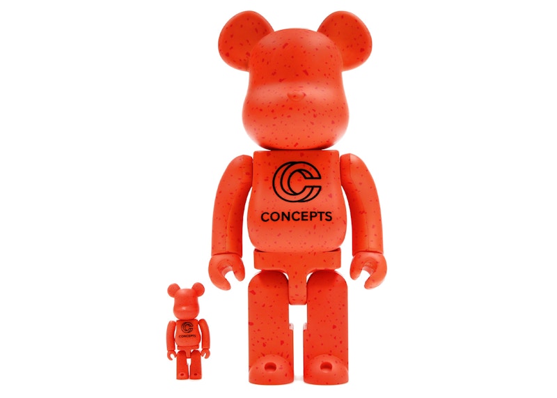 Bearbrick x Concepts Orange Lobster 100% & 400% Set by BEARBRICK