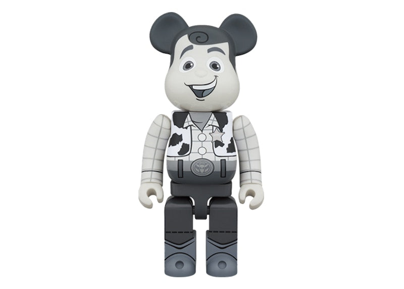 Bearbrick x Disney Woody 1000% B&W Ver. by BEARBRICK