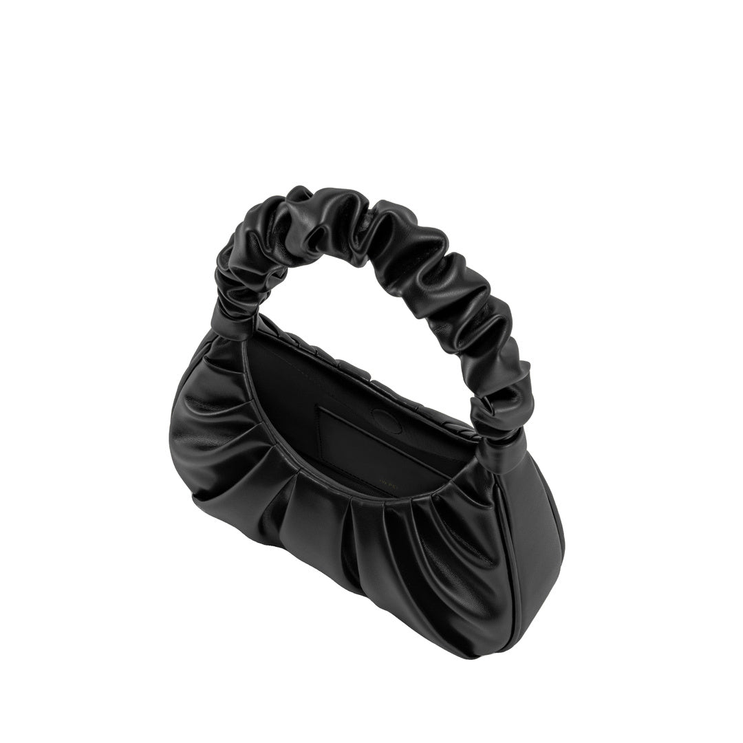 JW PEI Gabbi Ruched Hobo Handbag - Black by JW PEI