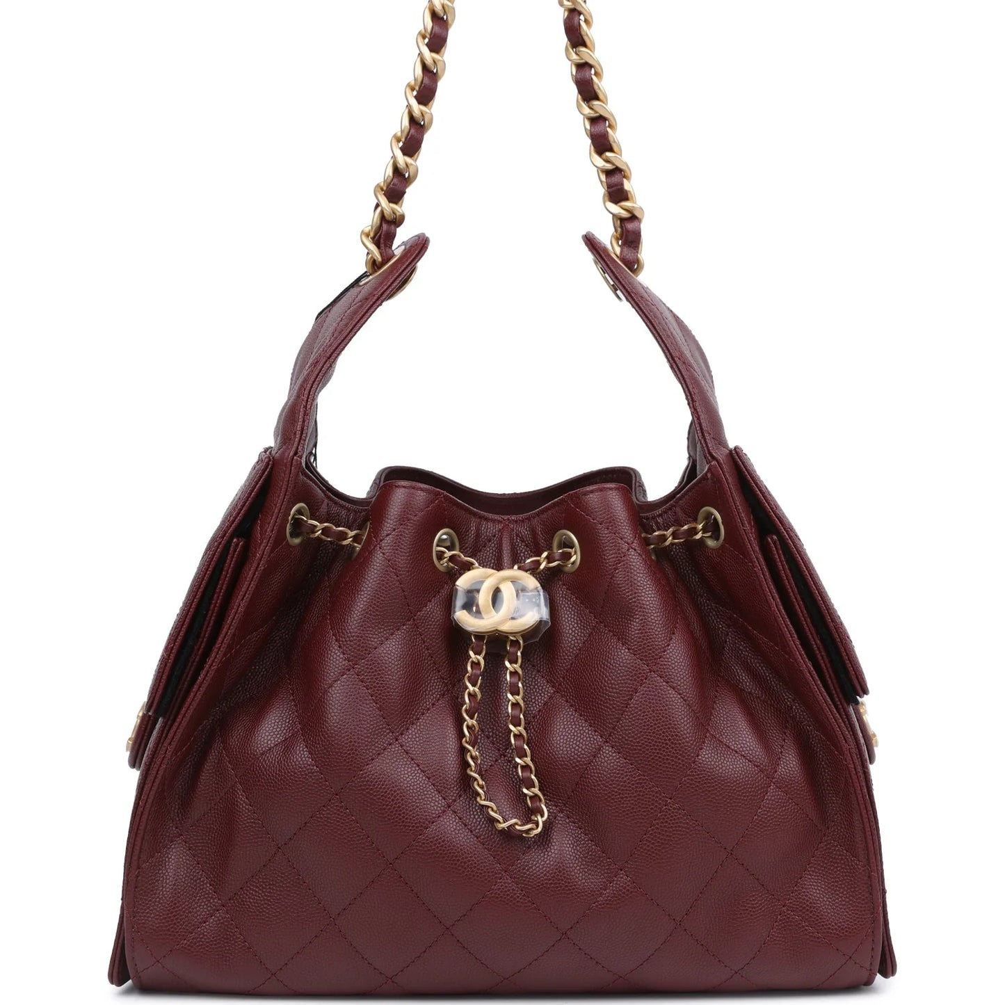 Chanel Small 25 Hobo Bag — Burgundy Caviar