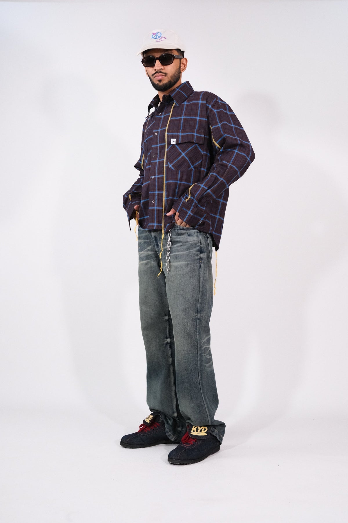 Matrix Shirt-Blue/Brown by Leave The Rest