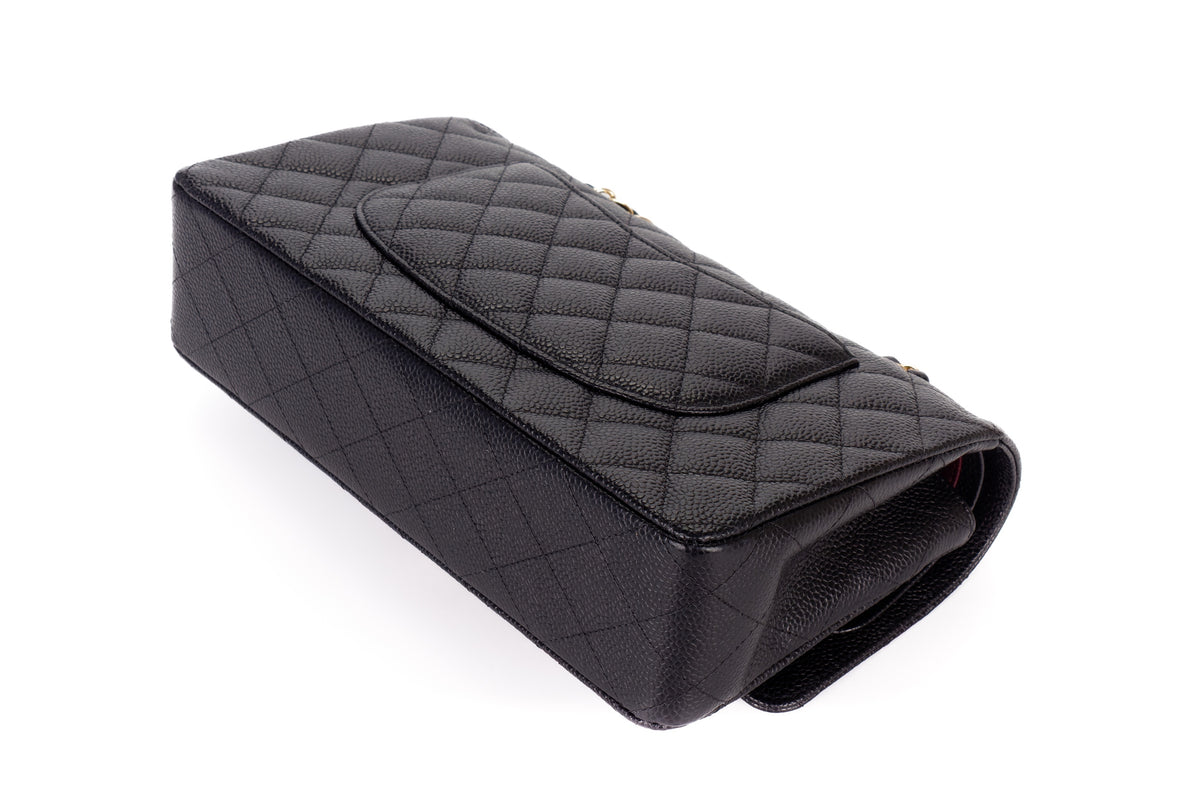 Chanel Medium Classic Flap Black Caviar Gold Hardware - view 15