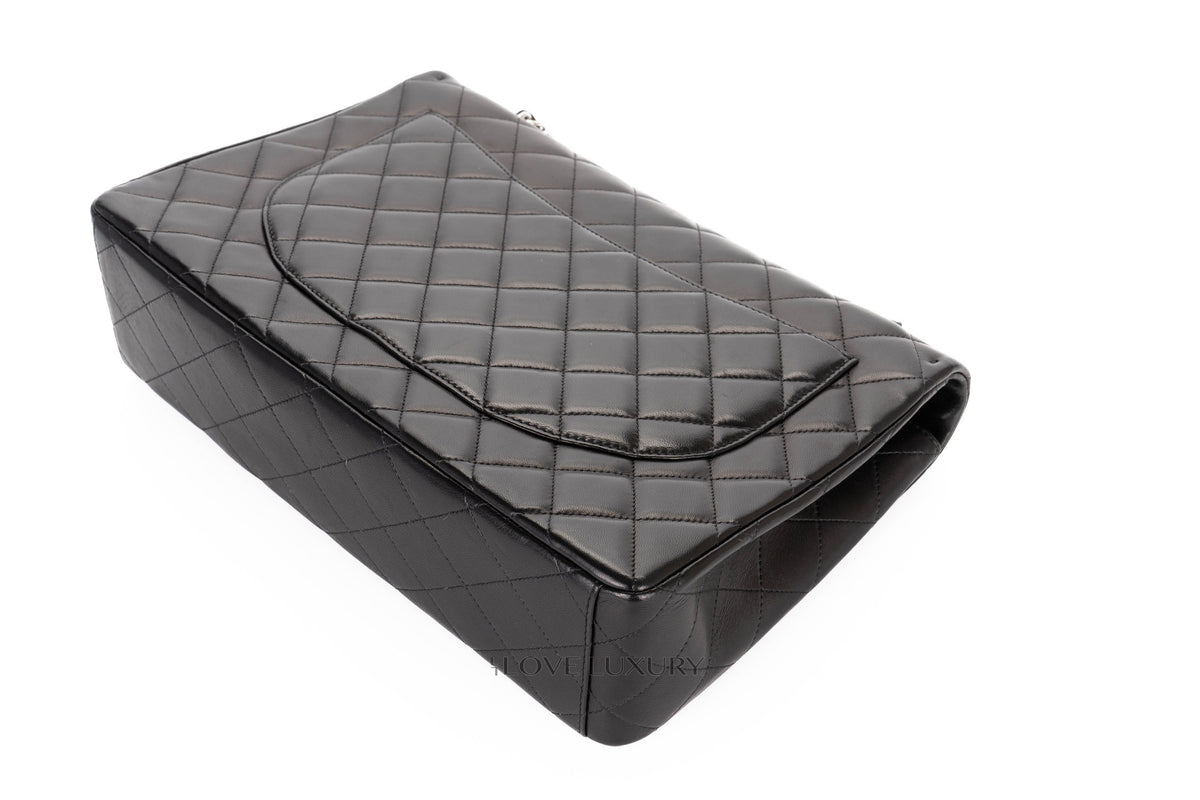 Chanel Jumbo Single Flap Lamabskin Lambskin Silver Hardware - view 14