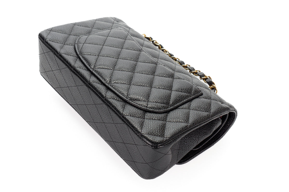Chanel Small Classic Flap Black Caviar Gold Hardware - view 15