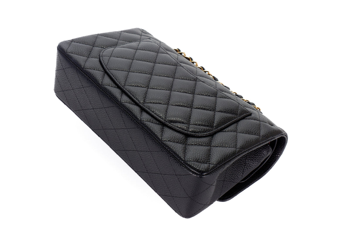 Chanel Small Classic Flap Black Caviar Gold Hardware - view 15