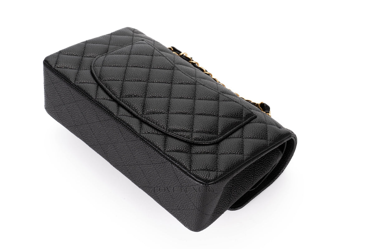 Chanel Small Classic Flap Black Caviar Gold Hardware - view 15