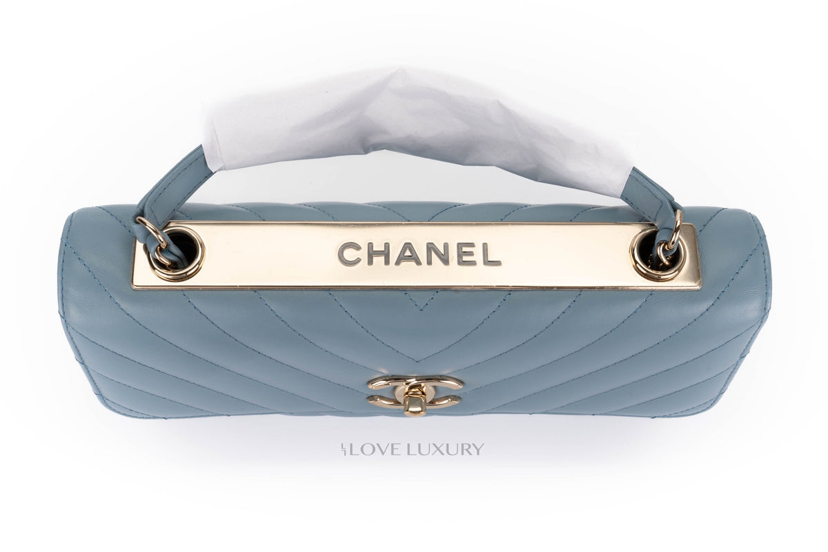 Chanel Trendy Cc Powder Blue Light Gold Hardware - view 14