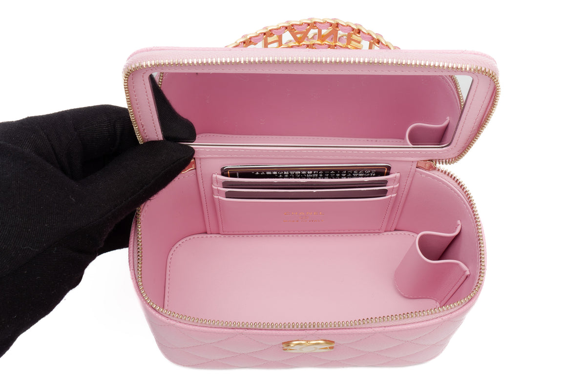 Chanel Vanity Pink Caviar Gold Hardware - view 10