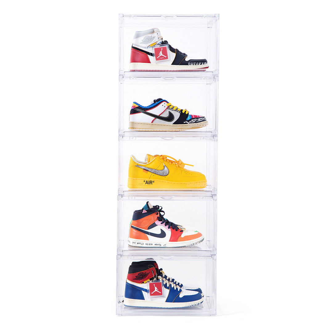 Stack'Em Sneaker Crates | Clear (Side Drop) by Sneakare