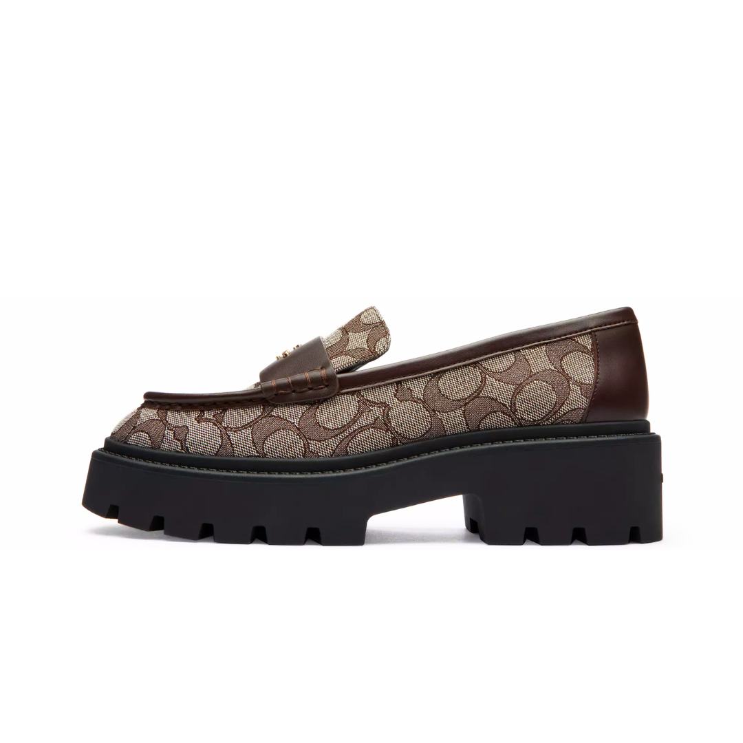 COACH Lucy Loafer signature jacquard Oak Maple (W) by COACH SNEAKER