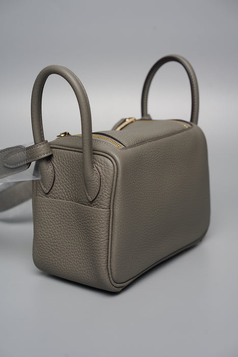 Hermès Mini Lindy 20 – Gris Meyer GHW