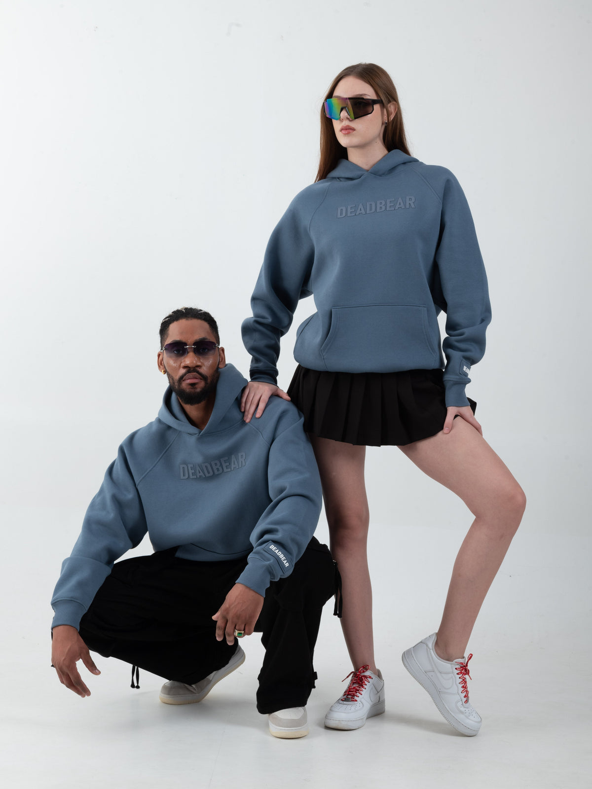 Basic Slate Blue Hoodie by DEADBEAR