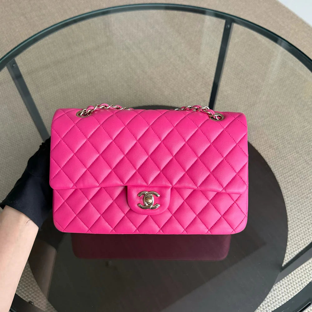Chanel Classic Flap Medium – Hot Pink Quilted Lambskin with Gold Hardware (Series 22)