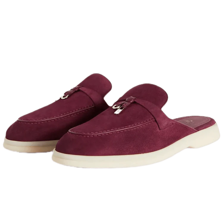 Loro Piana Women’s Charms Walk Babouche Loafers — Suede - Zeuskicks