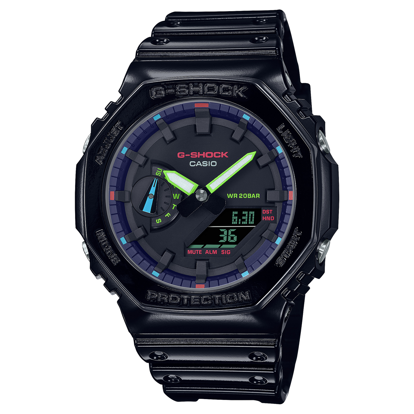 G-Shock Analog-Digital 2100 Series (GA-2100RGB-1A)