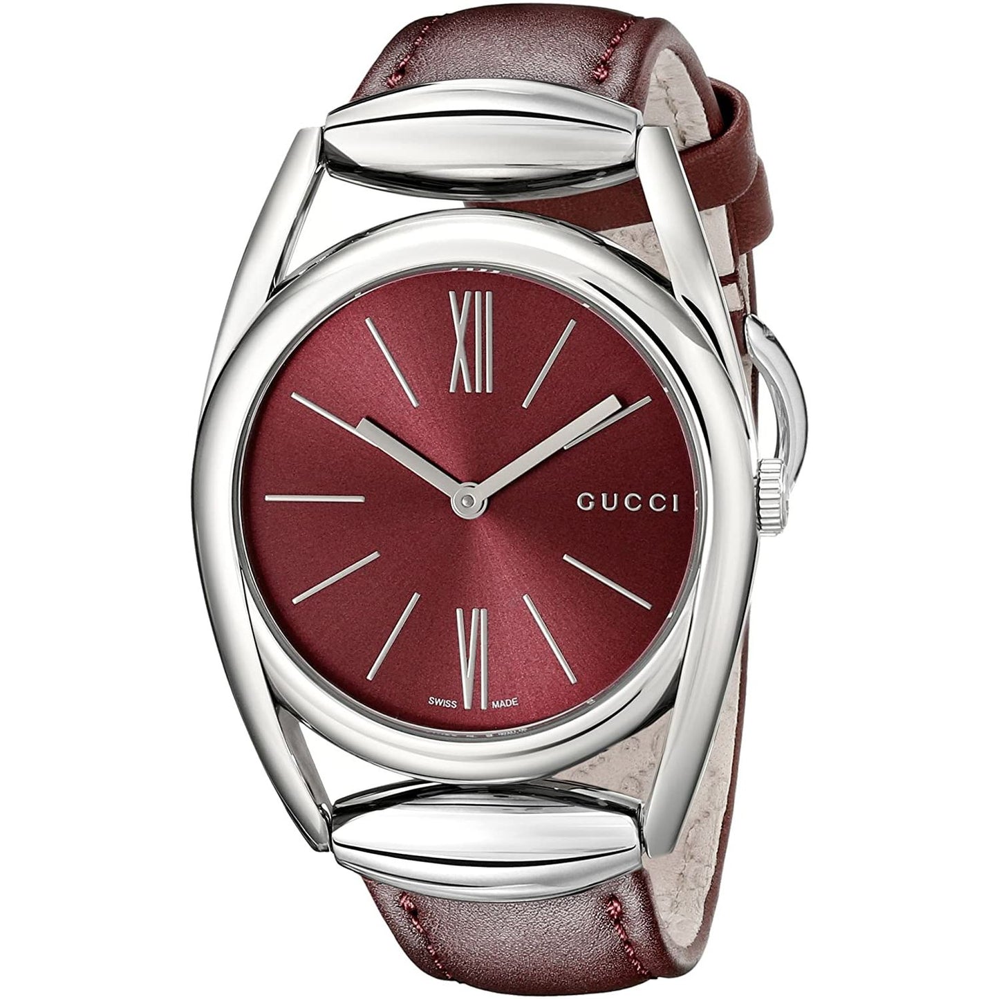 Women's Gucci YA139402 Stainless Steel Red Dial Watch