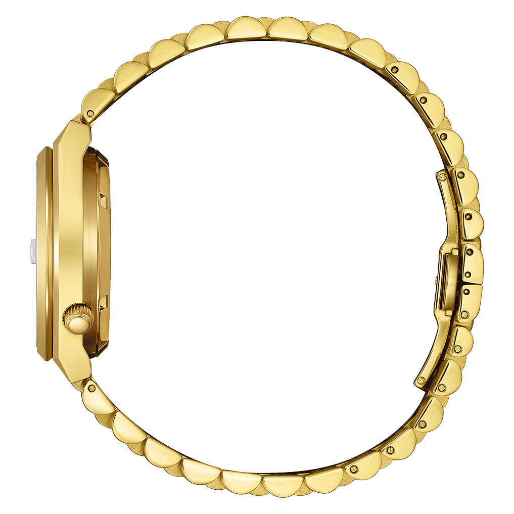 Citizen Tsuyosa 60 Automatic White Dial Gold-Tone Women's Watch NK0032-56A - side profile
