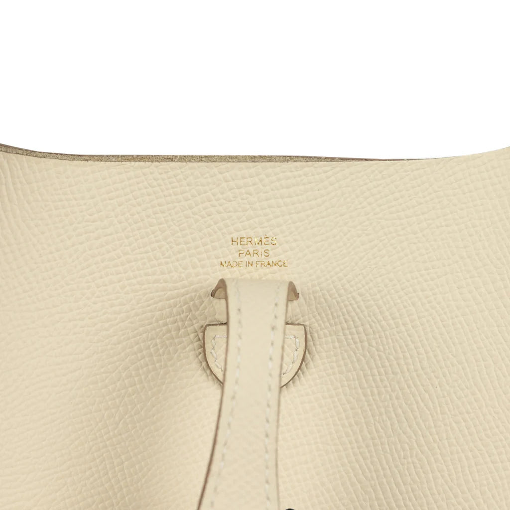 Hermès Evelyne Sellier TPM Craie Epsom Gold Hardware