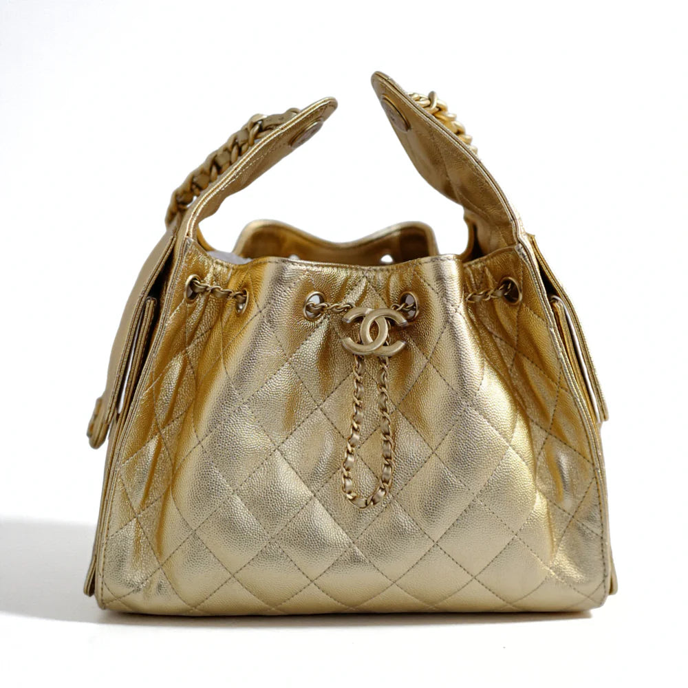 Chanel 26C Small Hobo Bag — Gold Metallic