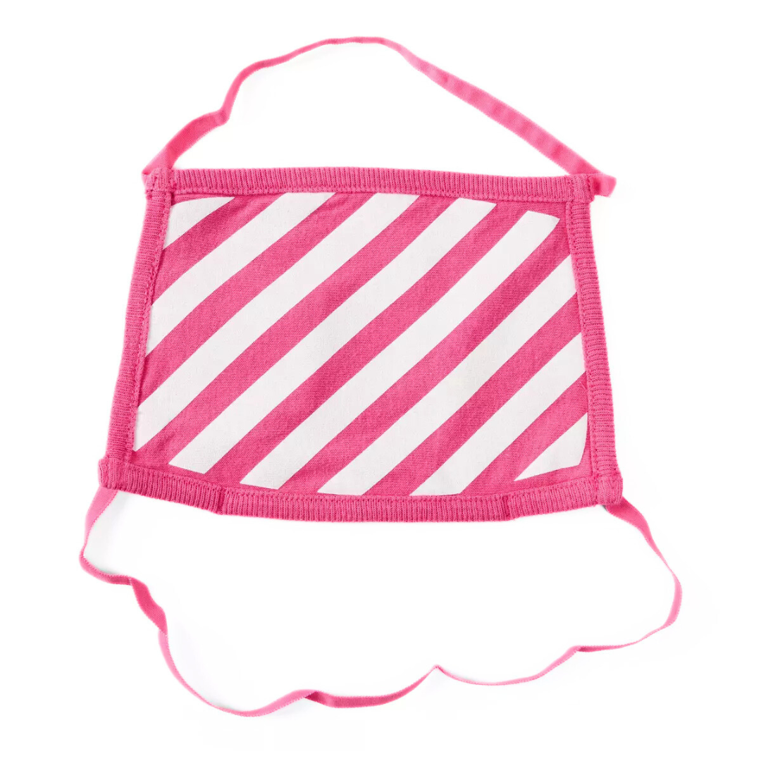 OFF WHITE DIAGONAL GRAPHIC PRINT FACE MASK FUCHSIA WHITE by Off White