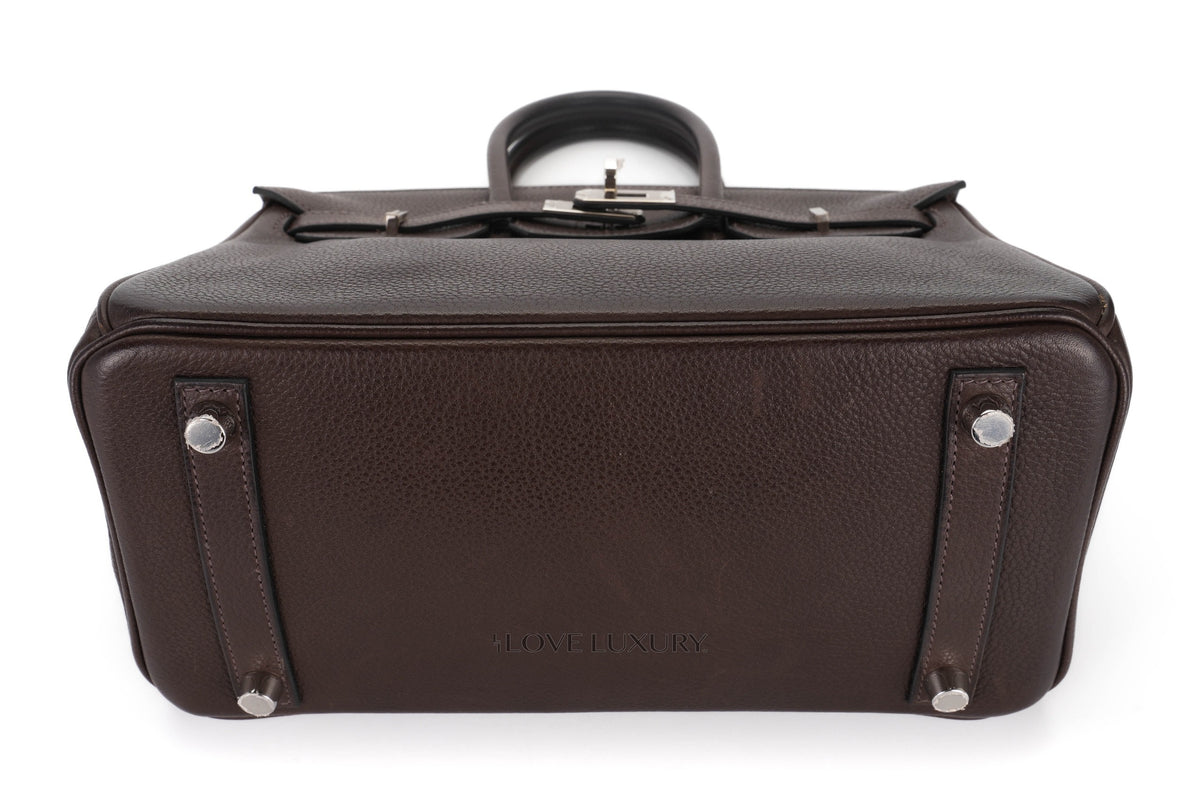 Hermès Birkin 25 Ebene Barenia Palladium Hardware - view 9