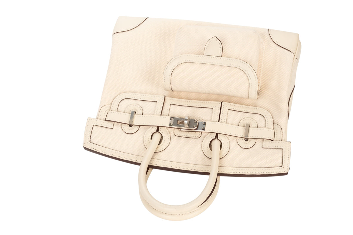 Hermès Birkin 25 Cargo Nata Toile & Swift Palladium Hardware - view 9