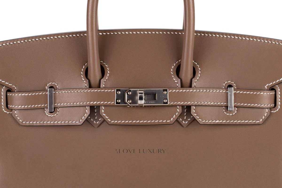 Hermès Birkin 25 Etoupe Tadelakt Palladium Hardware - view 8