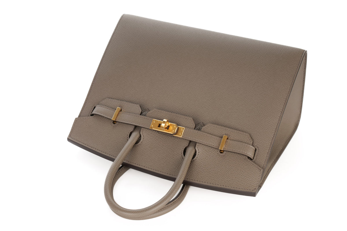 Hermès Birkin 25 Gris Etain Epsom Sellier Gold Hardware - view 8