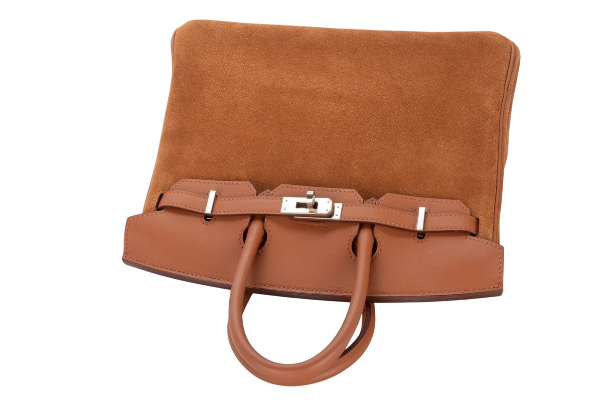 Hermès Birkin 25 Chamois Grizzly & Swift Palladium Hardware - view 8