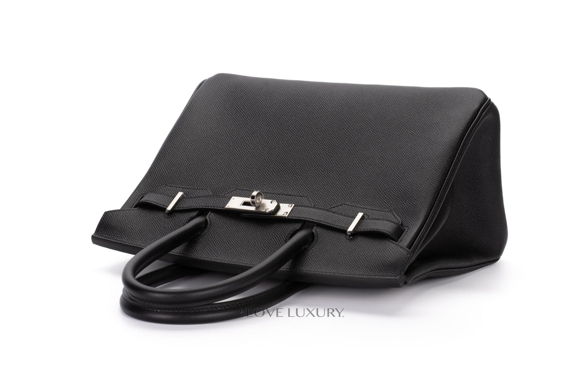 Hermès Birkin 30 Black Epsom Palladium Hardware - view 8