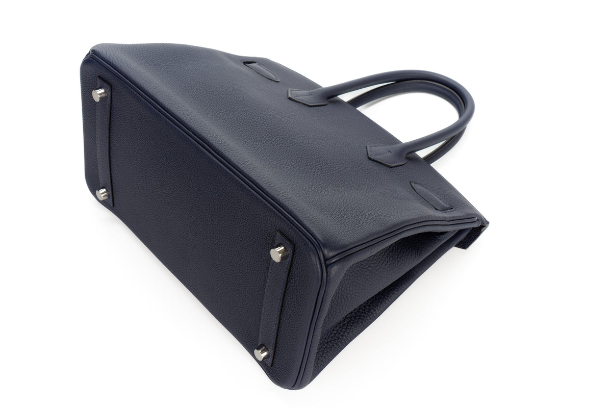 Hermès Birkin 30 Bleu Nuit Togo Palladium Hardware - view 12
