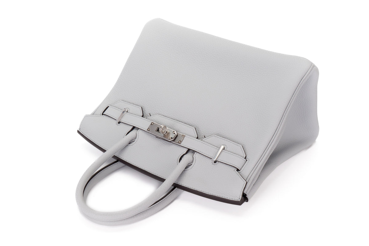 Hermès Birkin 30 Bleu Pale Clemence Palladium Hardware - view 8