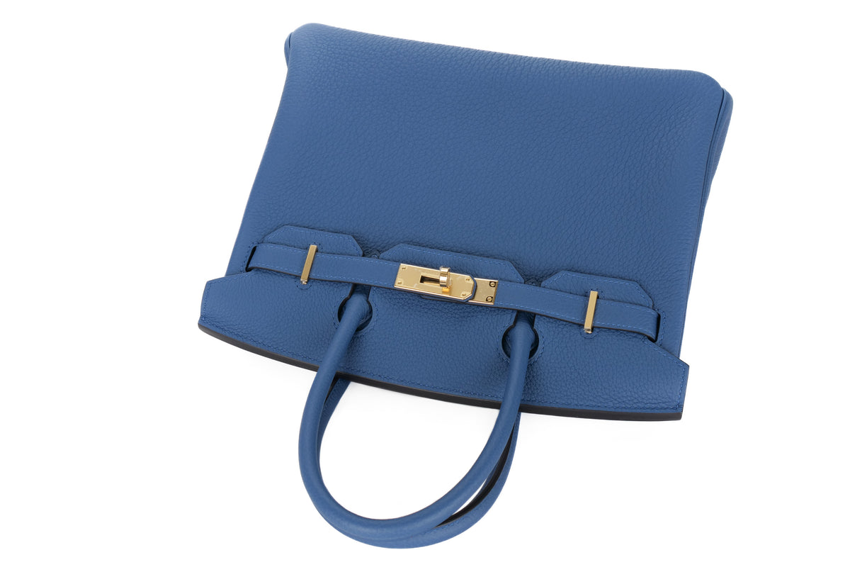Hermès Birkin 30 Blue Tie Togo Permabrass Hardware - view 8