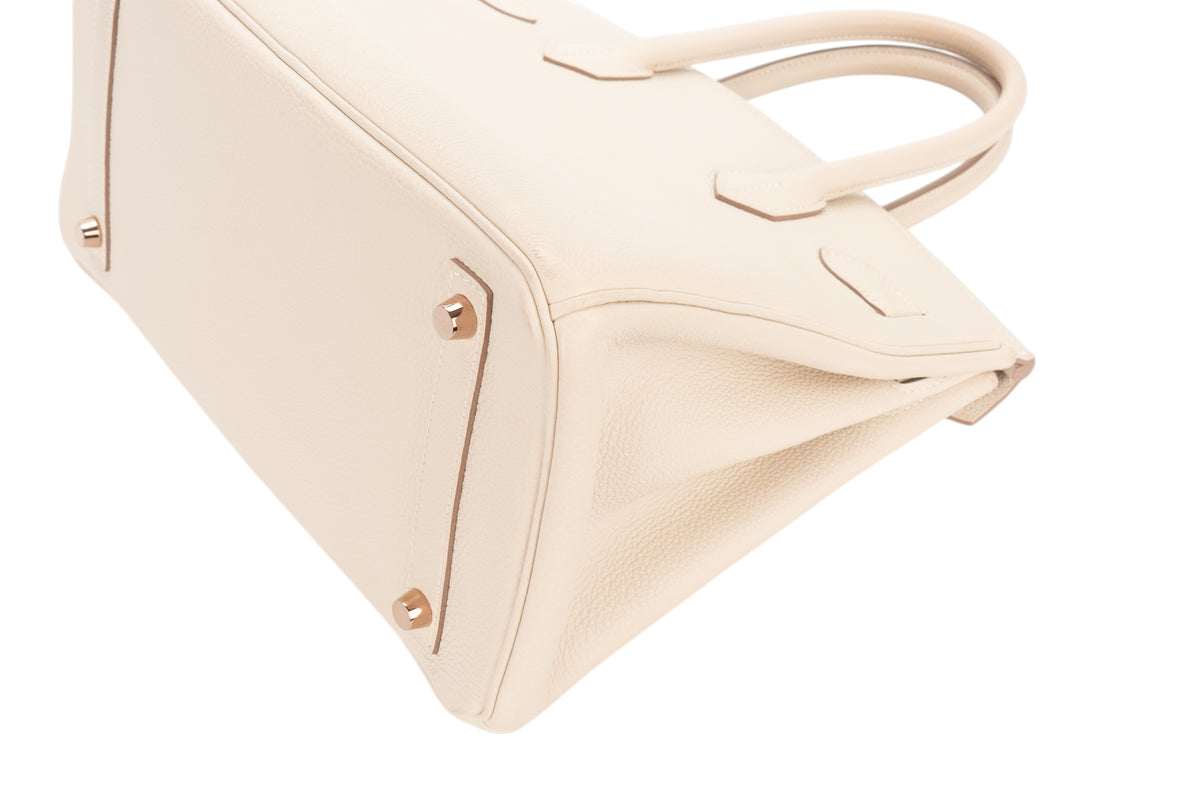 Hermès Birkin 30 Craie Togo Rose Gold Hardware - view 13