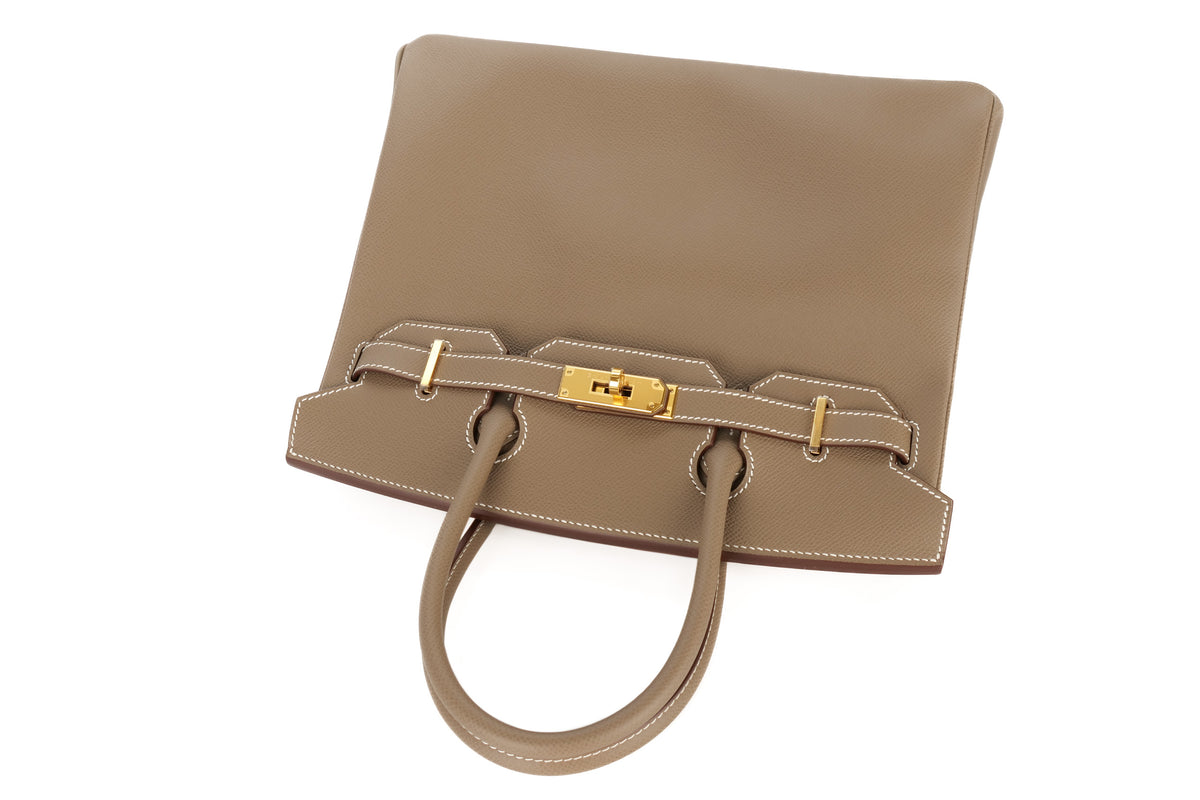 Hermès Birkin 30 Etoupe Epsom Retourne Gold Hardware - view 8