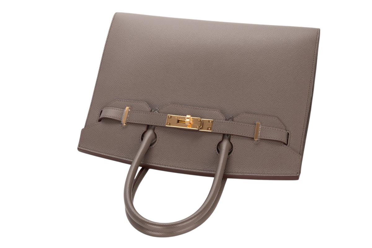 Hermès Birkin 30 Gris Etain Epsom Gold Hardware - view 8