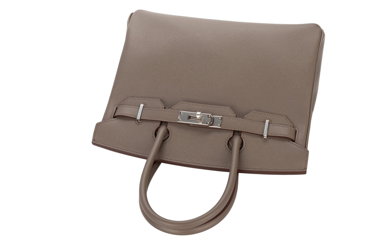 Hermès Birkin 30 Gris Etain Epsom Retourne Palladium Hardware - view 8