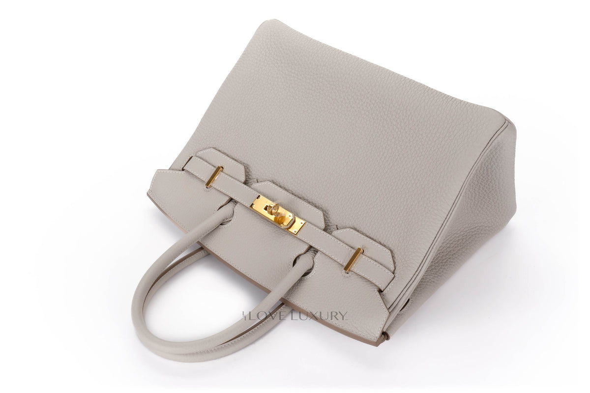 Hermès Birkin 30 Gris Pale Togo Gold Hardware - view 8
