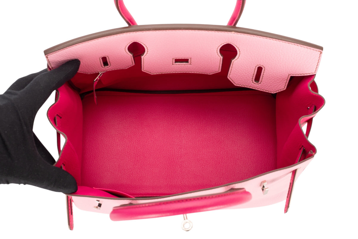 Hermès Birkin 30 HSS Bubblegum / Rose Tyrien Chevre Palladium Hardware - view 10